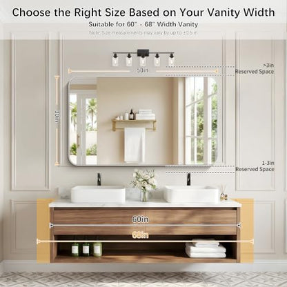 DESBING 50"x30" Bathroom Mirror for Over Sink, Silver Framed Wall Mirror