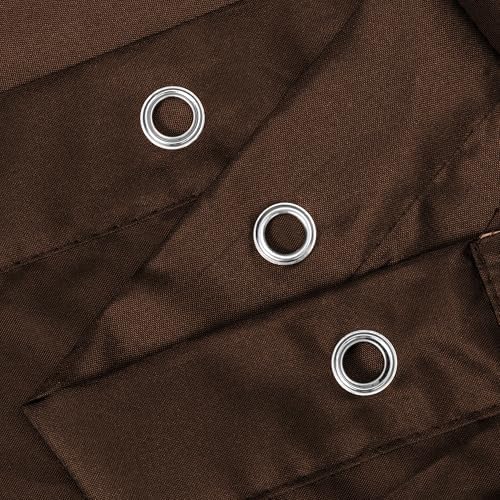 N&Y HOME Fabric Shower Curtain or Liner with Magnets, Brown