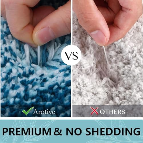 Arotive Microfiber Bathroom Rugs, Shaggy Soft Absorbent Bath Rug, 30x17