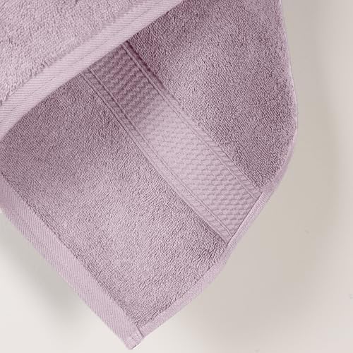SUPERIOR Egyptian Cotton Plush & Absorbent, Bath Towel Set of 2, Purple