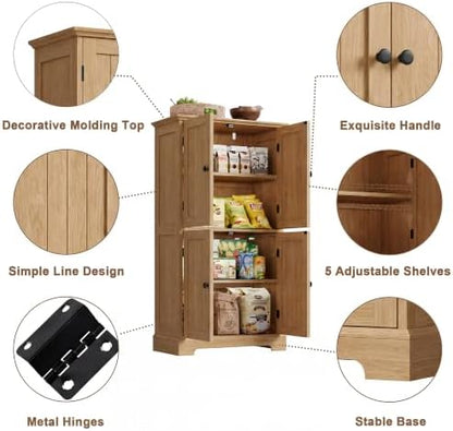 ChooChoo Bathroom Floor Cabinet with Adjustable Shelves