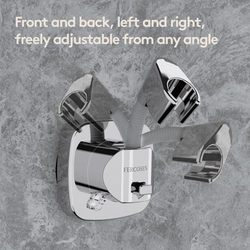 Shower Head Holder with Suction | 360° Swivel | Gray