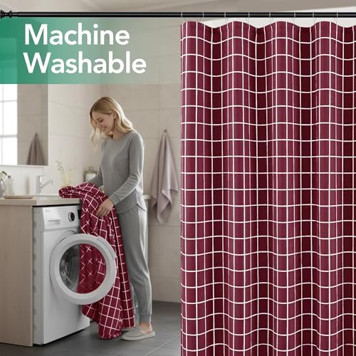 Fabric Farmhouse Shower Curtain-Cloth Extra Long Shower Curtains Bathroom