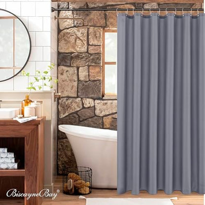 Fabric Shower Curtain Liner 72x72 Inch-Dark Grey Standard Shower Liners