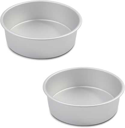 8 x 3 Inch Round Cake Pans Set of 2, Aluminum Round Cake Tin, Baking Cake Pan for Wedding, Party, Family Occasions, Chocolate, Bread. (Round, 8×3 Round Cake Pan, Set of 2)