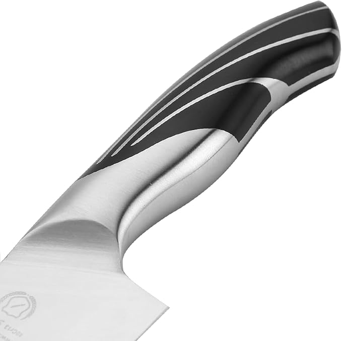 SHI BA ZI ZUO 6.5-inch Santoku knife Professional chef's knife, stainless steel kitchen knife with cast steel handle