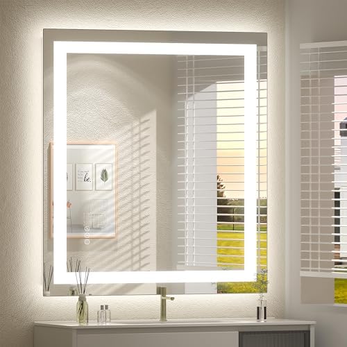 32x36 Inch LED Lighted Bathroom Vanity Mirror for Wall