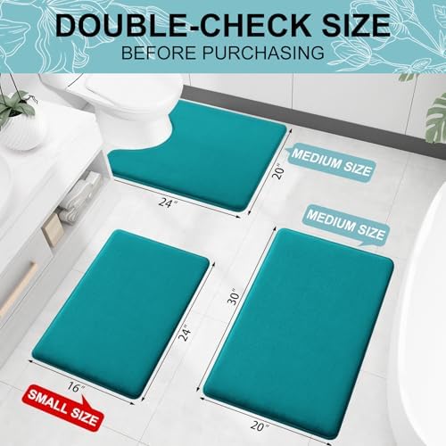 Smiry Memory Foam Toilet Rugs 24x20, Extra Soft Absorbent Bathroom Rugs