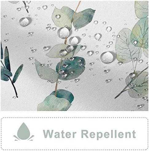 AWERT Shower Curtain Green Plants for Bathroom Waterproof Quick-Drying Eucalyptus Leaves Shower Curtain Set with Hooks 72x72 Inch