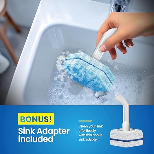 CleanGenius Disposable Prefilled Toilet Cleaning Scrubbers (60 Count)
