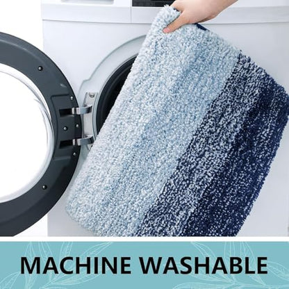 Arotive Microfiber Bathroom Rugs, Shaggy Soft Absorbent Bath Rug, 24x16