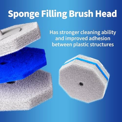 Hohoky 100pc Bulk Toilet Brush Refills - Disposable Toilet Brush Replacement Heads, Pack for Household Cleaning Bathroom cleaners Compatible Heads,washroom mats Cleaning System,Clean Refill Pads.
