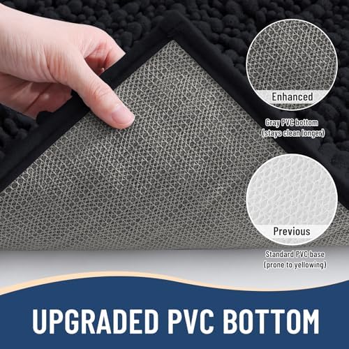 Arotive Toilet Rugs U-Shaped 20x20, Soft Absorbent Chenille Shaggy Bath Mat