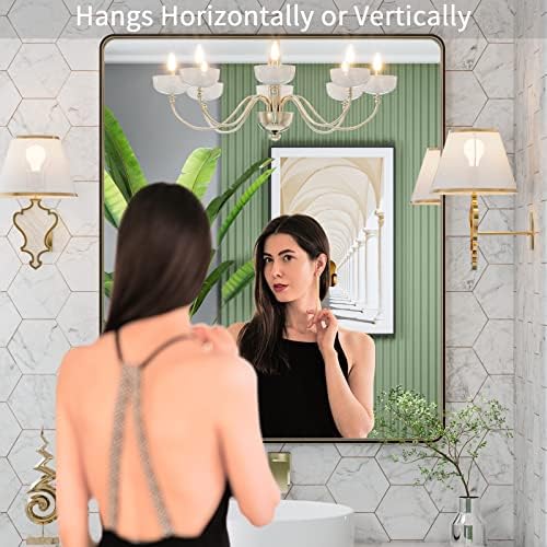 LOAAO 30"X36" Bronze Bathroom Mirror