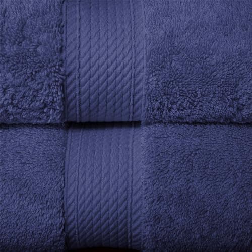 SUPERIOR Egyptian Cotton Ultra Plush & Absorbent, 10 Piece Set, Navy Blue