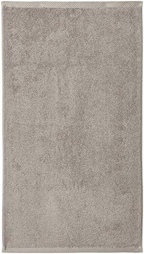 Amazon Basics 100% Cotton Lightweight Quick-Dry Hand Towel, 28" x 16", Platinum, 8-Pack