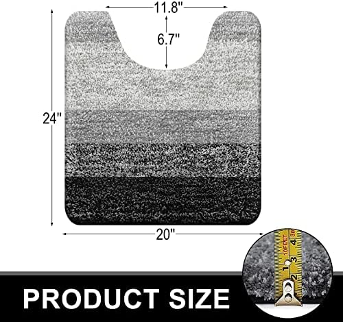 OLANLY Microfiber Bathroom Rugs Sets 3 Piece, 47"x20"+24"x16"+24"x20"