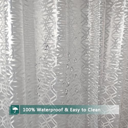 Shower Curtain Liner, 100% Waterproof Peva Shower Curtains with 3 Duty Heavy Bottom Magnets and 12 Rust Proof Grommets, 72x72 Weighted Shower Liner for Shower Stall, Bathtubs
