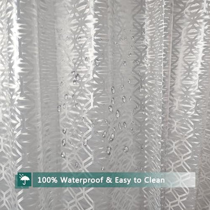 Shower Curtain Liner, 100% Waterproof Peva Shower Curtains with 3 Duty Heavy Bottom Magnets and 12 Rust Proof Grommets, 72x72 Weighted Shower Liner for Shower Stall, Bathtubs
