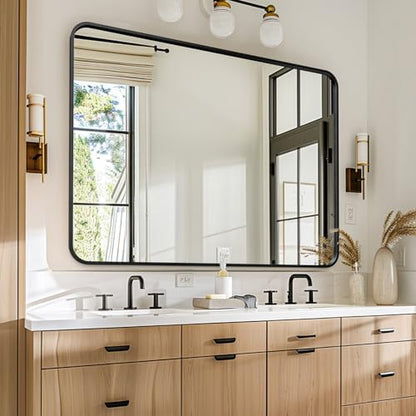 USHOWER Black Bathroom Mirrors for Over Sink 30 x 40 Inch