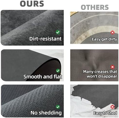 TYUU Thin Bath Mat, Bathroom Rugs Non Slip Washable, 24x36 Dark Grey