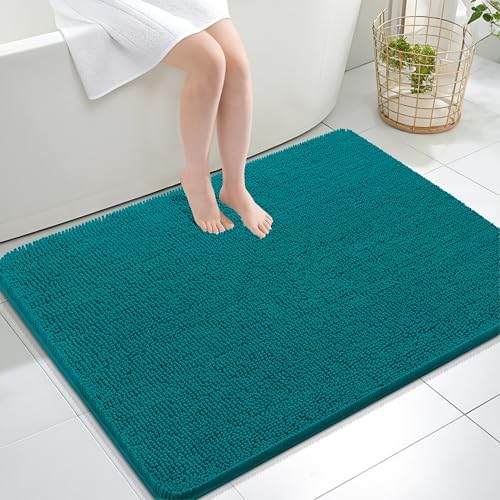 OLANLY Large Bathroom Rugs 40x32, Extra Soft Absorbent Chenille Bath Rugs