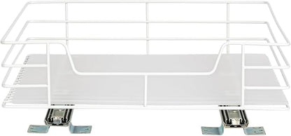 Household Essentials Powder-Coated Steel Pantry Pull-Out Organizer, White