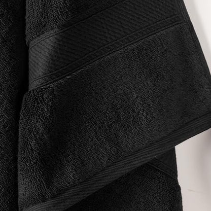 SUPERIOR Egyptian Cotton Plush & Absorbent, Bath Towel Set of 2, Black