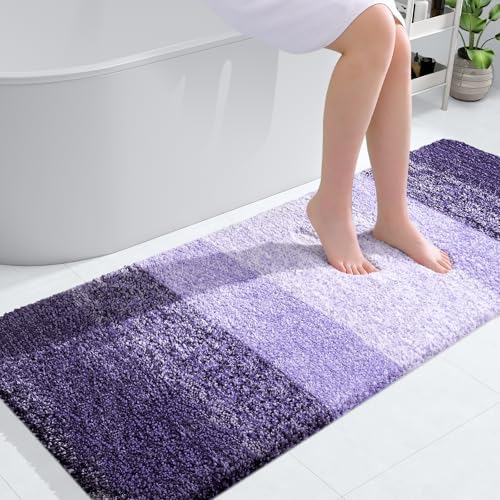 OLANLY Bathroom Runner Rug 40x24, Extra Soft Absorbent Microfiber Bath Rugs