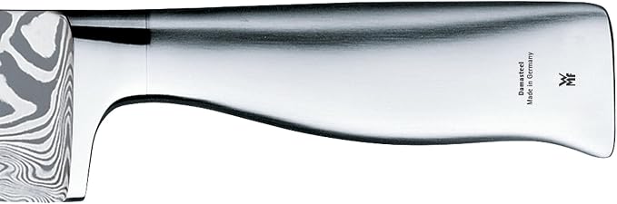 WMF Grand Gourmet Damask Knife, 29.5 cm, Damask Steel 120 Ply, Performance Cut, Wooden Cassette, Blade 17 cm