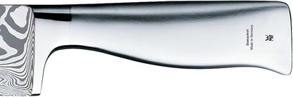 WMF Grand Gourmet Damask Knife, 29.5 cm, Damask Steel 120 Ply, Performance Cut, Wooden Cassette, Blade 17 cm