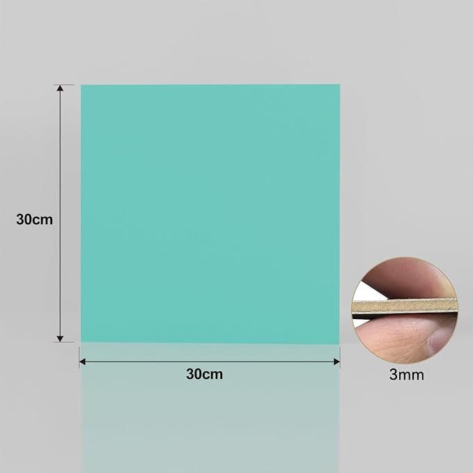 8 Pack Green Basswood for Laser Cutting, 12"x12"x1/8" (3 mm) Double-Sided Colored Plywood Sheets, for Laser Engraving, DIY Craft Wood & School Projects