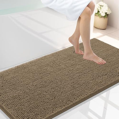 Smiry Bathroom Rugs 44X24, Luxury Chenille Extra Soft Absorbent Bath Mat