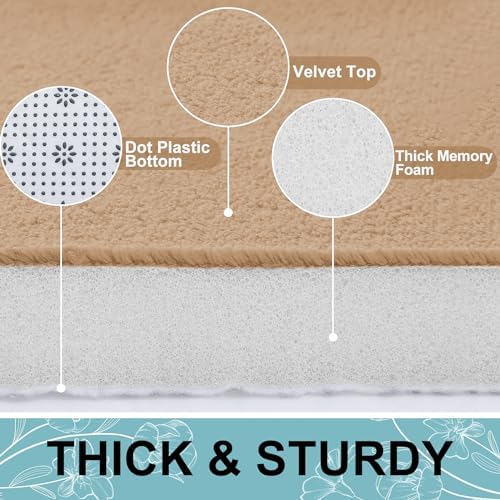 Smiry Memory Foam Bath Mat 70x24, Extra Soft and Absorbent Bathroom Rugs