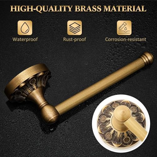 2 Pcs Antique Toilet Paper Holder Hand Towel Ring, Round