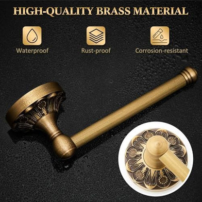 2 Pcs Antique Toilet Paper Holder Hand Towel Ring, Round