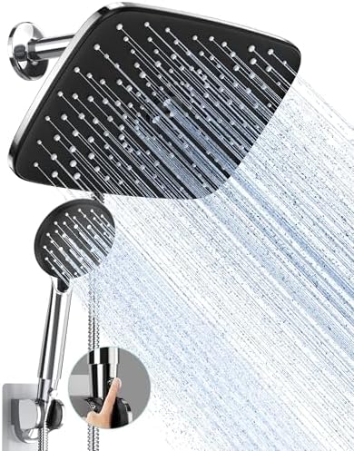 Veken 11.8“ Rain Shower Head with Handheld,Dual High Pressure Shower Heads