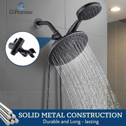 G-Promise Solid Metal Shower Head Diverter with Holder 3-Way