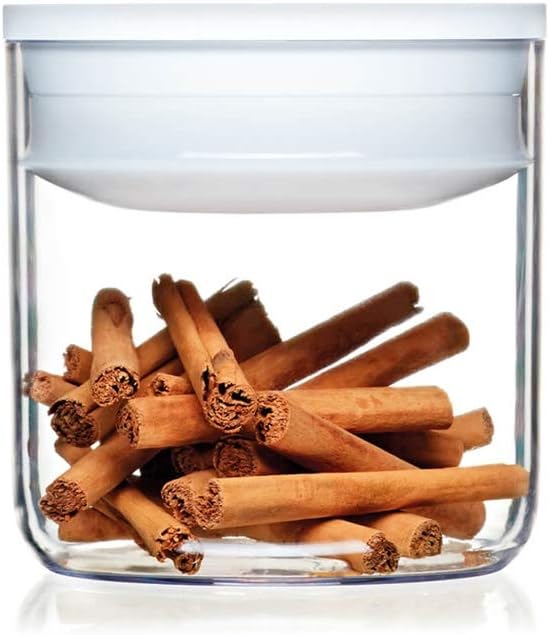 Click Clack Pantry Canister, 0.6-Quart, White Lid