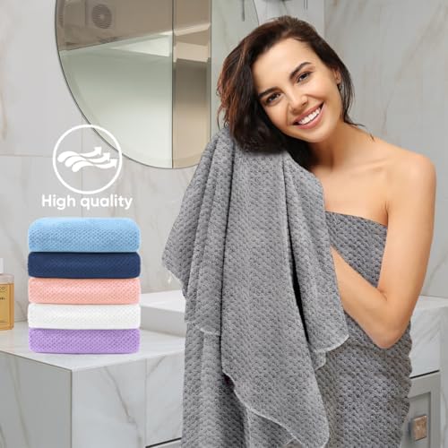HOMEXCEL 6PK Bath Towel Set, 24x48 in, Absorbent&Quick Dry Towels for Hotel