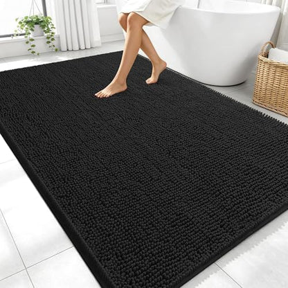 OLANLY Large Bathroom Rugs 70x46, Extra Soft Absorbent Chenille Bath Rugs