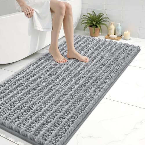 Arotive Bathroom Rugs Mat 44x24, Soft Absorbent Chenille Shaggy Bath Mat