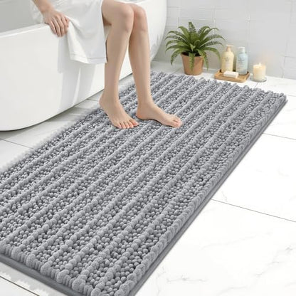 Arotive Bathroom Rugs Mat 50x30, Soft Absorbent Chenille Shaggy Bath Mat
