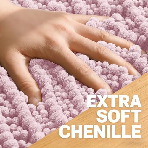 OLANLY Bathroom Runner Rugs 70x24, Thick Soft Absorbent Chenille Bath Rugs