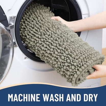 Arotive Bathroom Rugs Mat 24x16, Soft Absorbent Chenille Shaggy Bath Mat