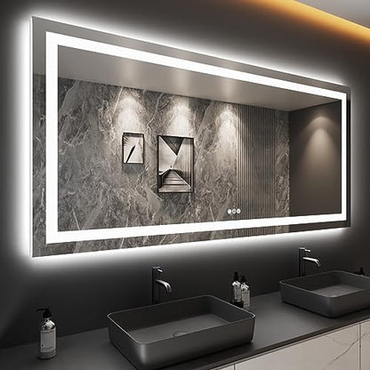 LOAAO 84"X40" LED Bathroom Mirror with Lights, UL Listed