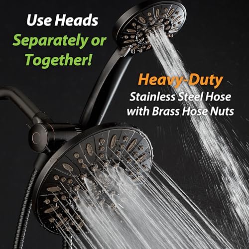 AquaDance 7" Premium High Pressure 3-way Rain & Handheld Shower Head Combo