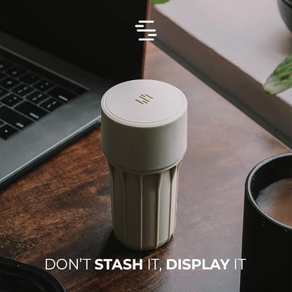 Staze Air Tight Smell Proof Container (148ml) – Vacuum Seal Jar with UV Protection, Waterproof Food Storage Canister, Portable Small Smell Proof Jar for Coffee, Herb, Spice & Gummies - (OG Trio)
