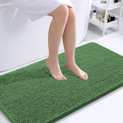 OLANLY Bathroom Runner Rugs 40x24, Extra Soft Absorbent Chenille Bath Rugs