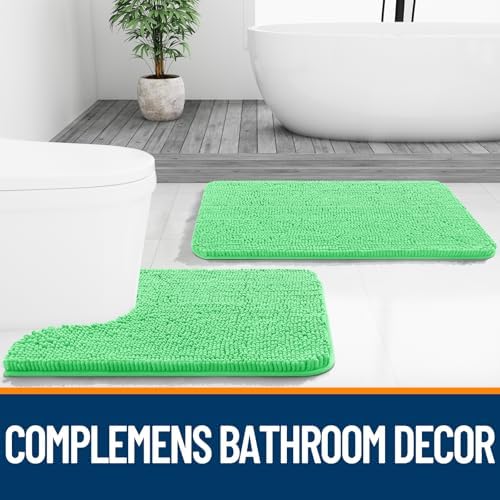 OLANLY Bathroom Rugs 36x24, Extra Soft Absorbent Chenille Bath Rugs
